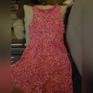 pink swirl dress